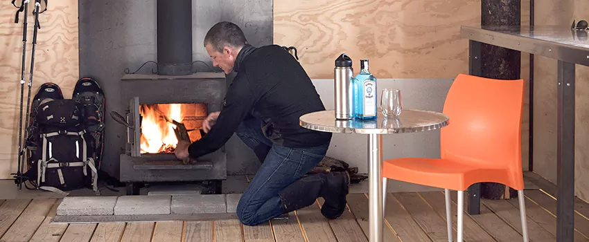 Open Hearth Wood Fireplace Installation in Saint-Paul, QC